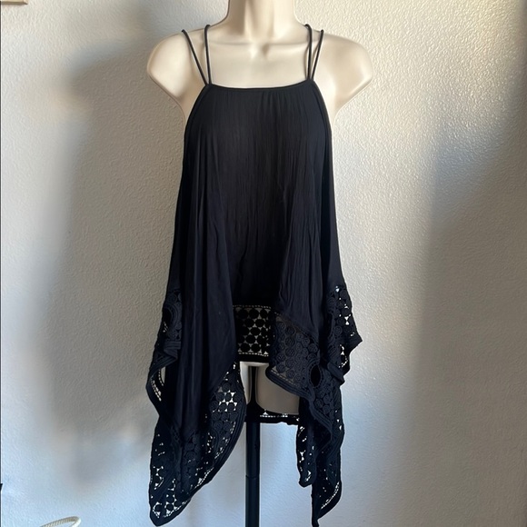 H&M Black Strappy Boho Top - Picture 1 of 5